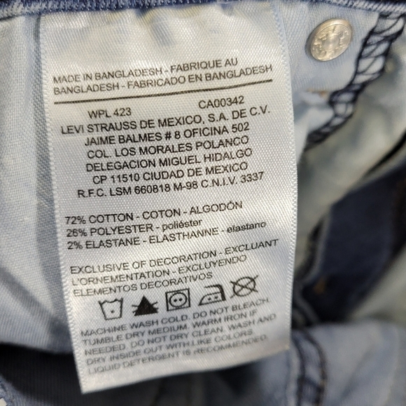 Denizen Levi's  Womens Ankle Skinny High Rise Med Wash Blue Jeans Size 2 - Picture 6 of 12